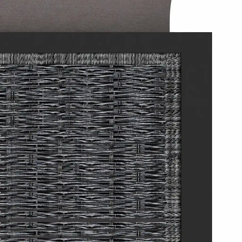Divano da esterno-Divano ad Angolo Modulare Bracciolo Destro Polyrattan Antracite