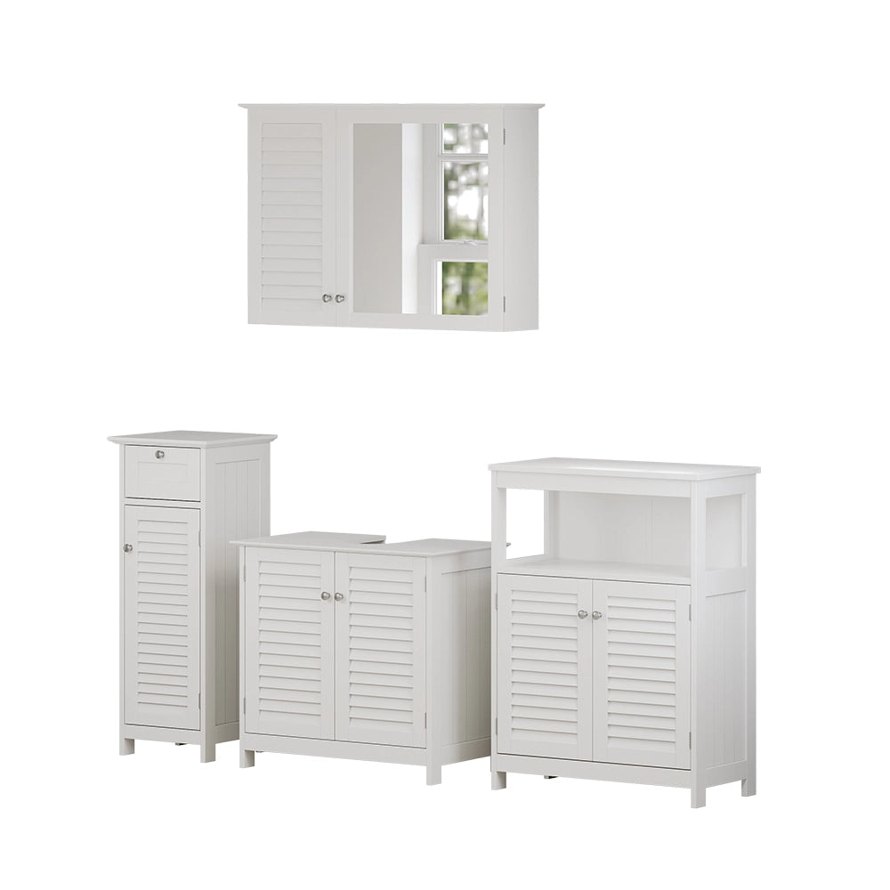 Vicco Set di mobili da bagno Bianco 4 pezzi, opzione 4