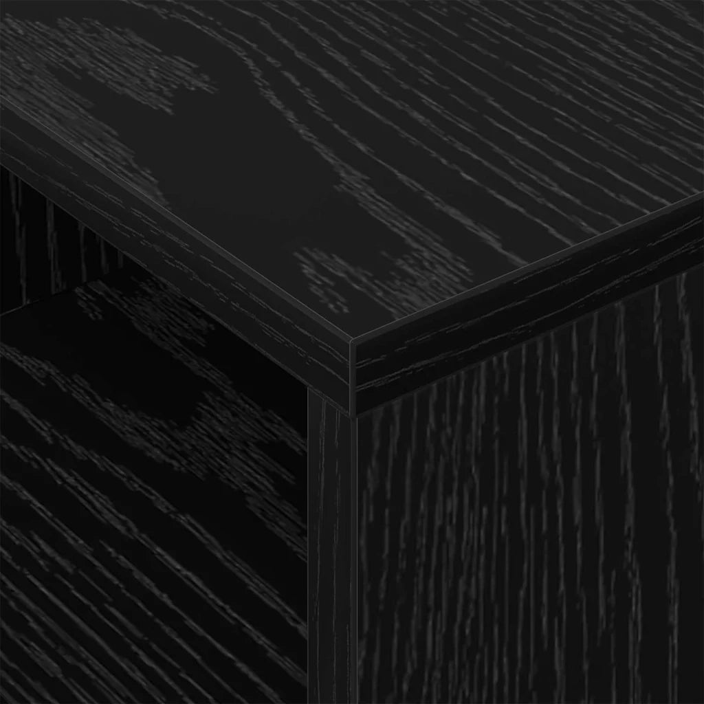 Tavolino 2 pcs Rovere Nero 30,5 x 30 x 45 cm Legno multistrato