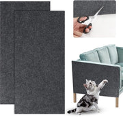 Matte da parete per gatti 200 cm x 40 cm 2-pack, autoadesivo, per mobili, divani, parete, protezione porta (grigio scuro)