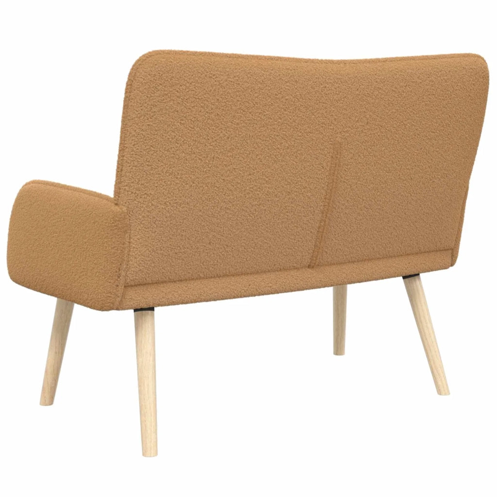 Divano a 2 Posti Beige 115 x 61 x 87 cm Bouclé 42028928