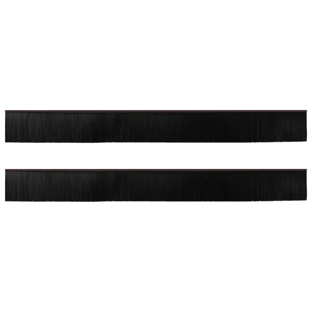 Spazzole per porte autoadesive 2 pcs Marrone 100 cm 42019429