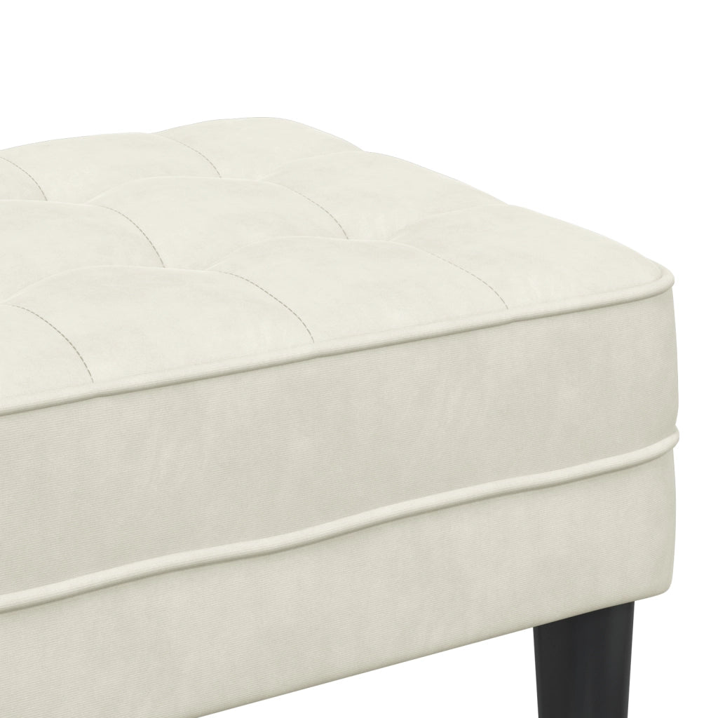 panca  crema 113 cm in velluto