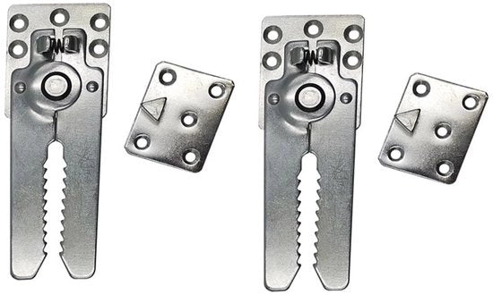 Connettore per Banca - 2 Pezzi - Fermo Metallico - Clip con Disegno di Coccodrillo - Solido/Ferro - Anticorrosivo/Rossoresistente