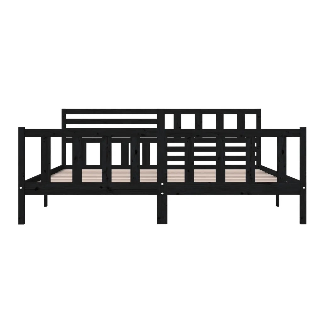 Giroletto Nero in Legno Massello 200x200 cm