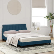 Letto con Materasso Blu 120x200 cm in Velluto
