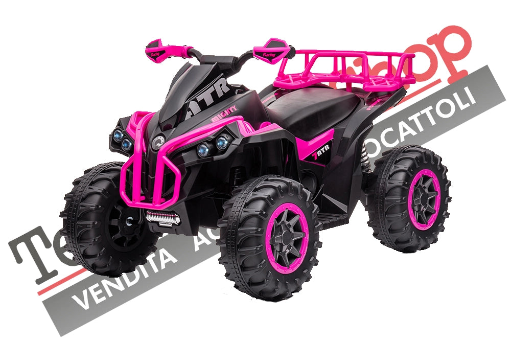 Tecnobike Shop Quad Elettrico per Bambini ATV  1.0 12V  con Radiocomando-Rosa