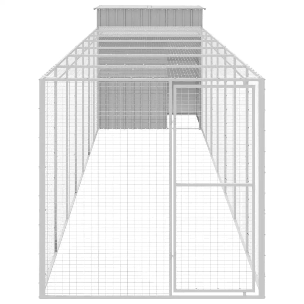 Pollaio Area Corsa Grigio Chiaro 165x863x181 cm Acciaio Zincato 3189116