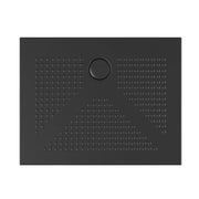Piatto doccia rettangolare 70x120 H3 cm in ceramica nero opaco con antiscivolo  Ruy