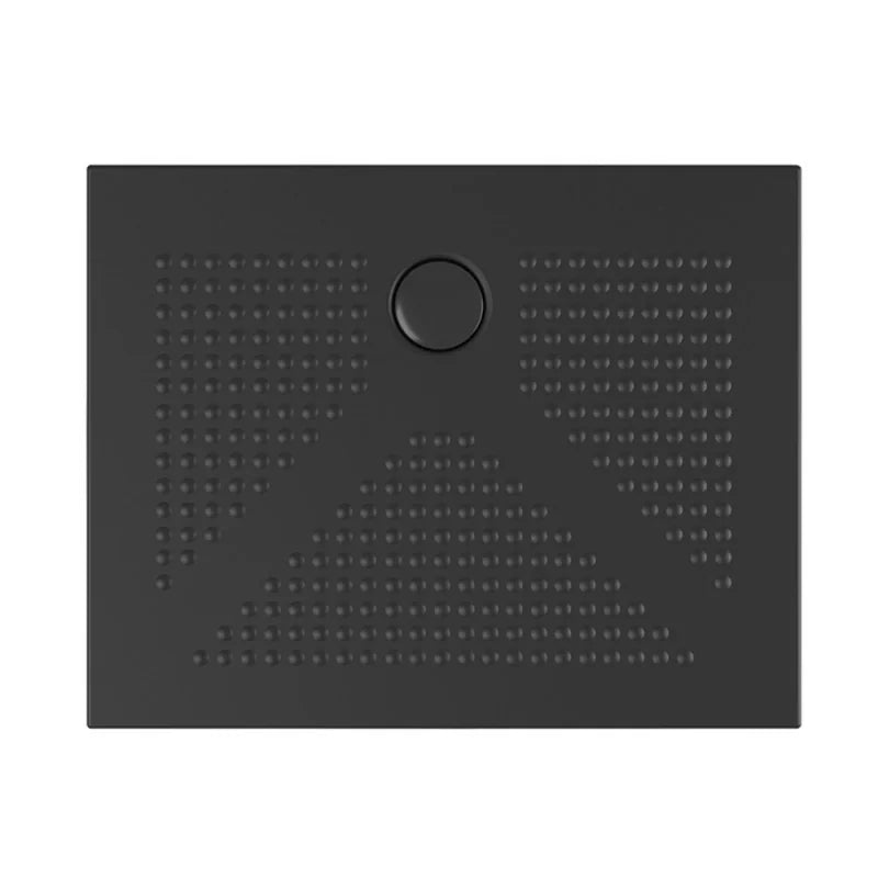 Piatto doccia rettangolare 70x120 H3 cm in ceramica nero opaco con antiscivolo  Ruy