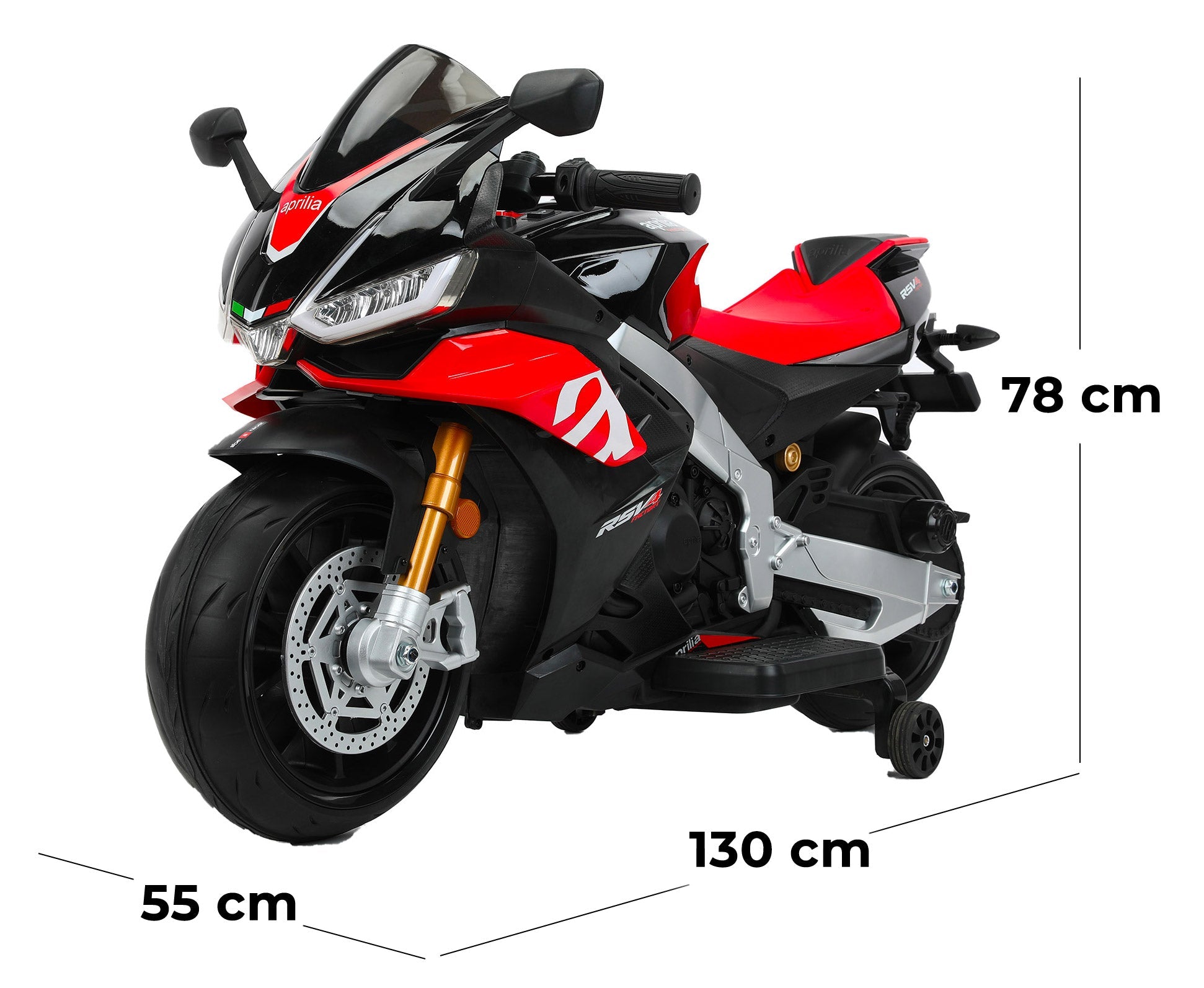 Moto Elettrica per Bambini 24V con Licenza Aprilia RSV4 BIG Nera