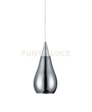 SOSPESI-GU10 F Sospensione vetro 1 luce color fumè attacco GU10 diam.10cm senza base h.23cm