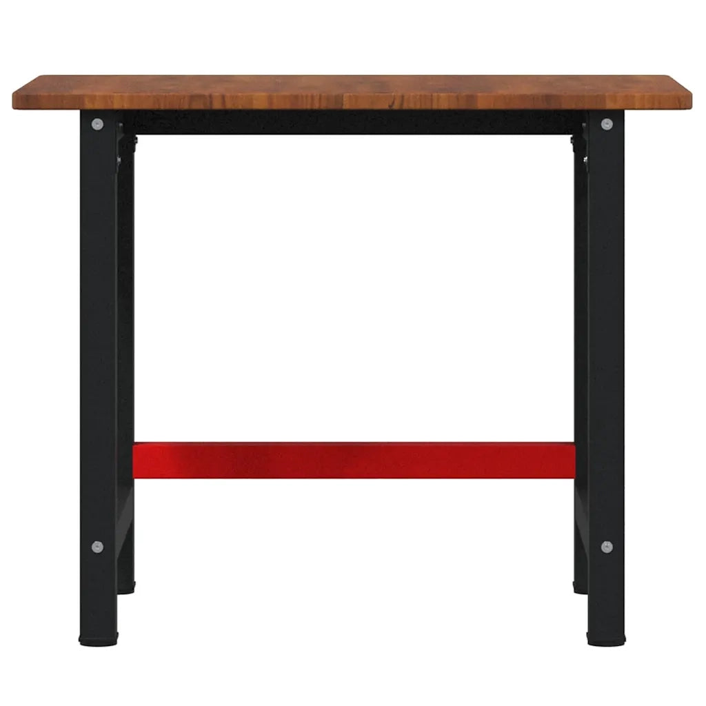 Banco Lavoro Marrone Scuro 100x60x81,5 cm Legno Massello Rovere 3309659