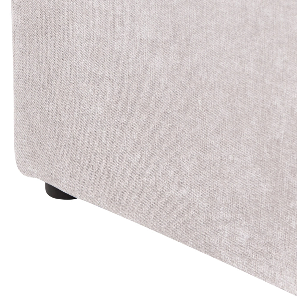 Letto matrimoniale 160 x 200 cm in tessuto di ciniglia Base letto a doghe Testiera trapuntata tortora