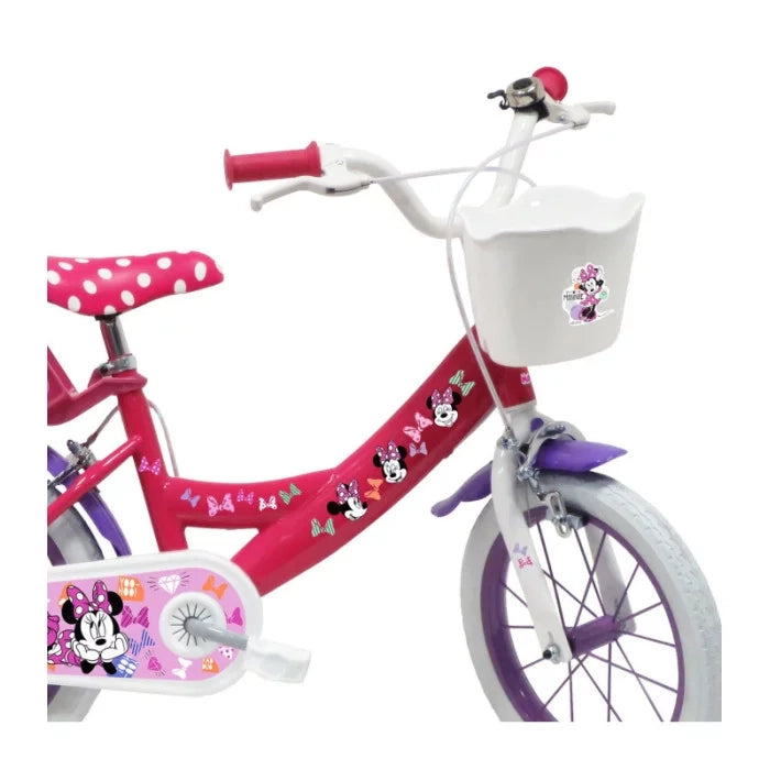 Bicicletta per Bambina 14" 2 Freni Disney Minnie Rosa