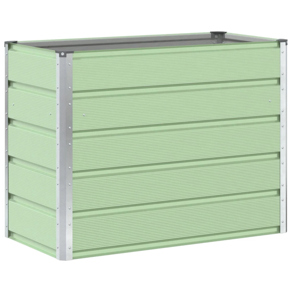 Fioriera | Cassetta per fiori | Vaso Verde Pastello 100 x 50 x 77 cm Acciaio zincato