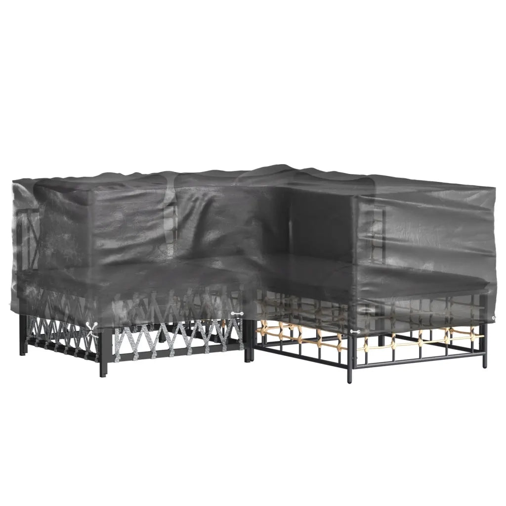 Coperture Mobili da Giardino a L 2pz 12 Occhielli 185x185x70cm 3155368