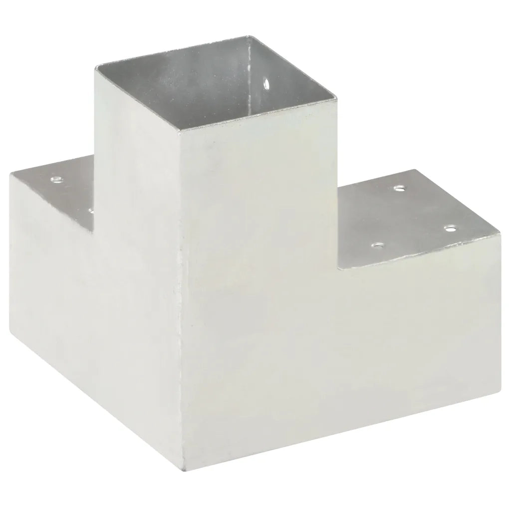 Connettori per Pali a Forma di Y 4 pz Metallo Zincato 91x91 mm 145474