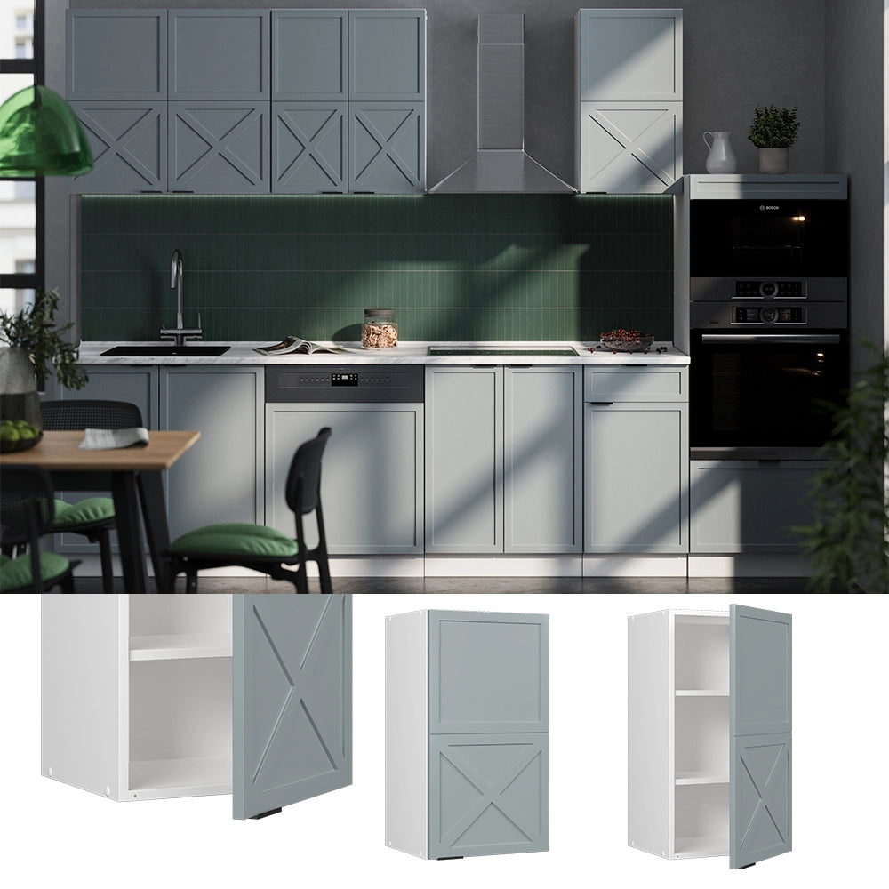 Vicco Pensile da cucina Blu-grigio chiaro 40 cm