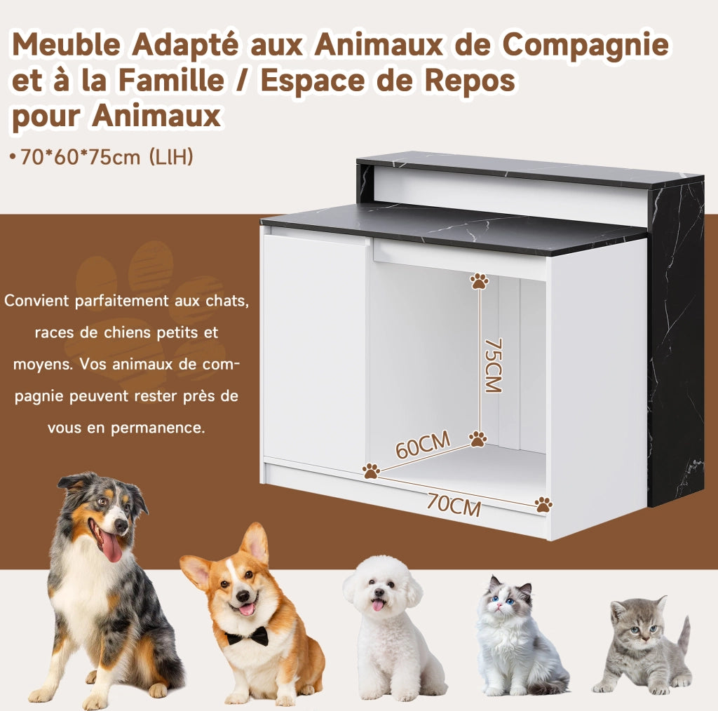 Isola cucina multifunzione con bancone e area relax per animali