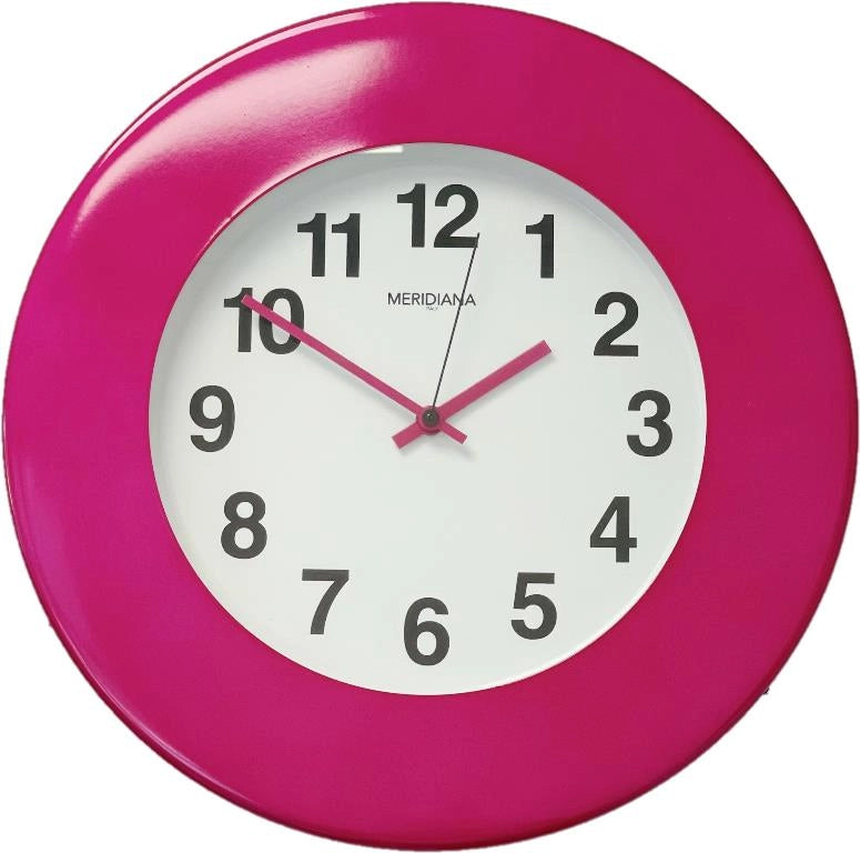 Orologio Da Parete Cassa in Ferro Metallizzato Magenta 35 cm