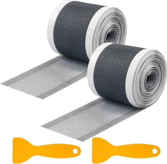 Set di due raccolta capelli doccia, 5 metri filtro capelli doccia, filtro capelli doccia per doccia con schiacciatore in plastica, 7,1 cm filtro gas doccia adesivo