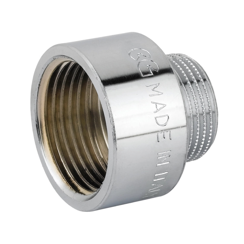 RACCORDO DIRITTO RIDOTTO MASCHIO FEMMINA IN OTTONE CROMATO SERIE 1500 F3/4xM1/2   TIEMME RACCORDERIE SPA