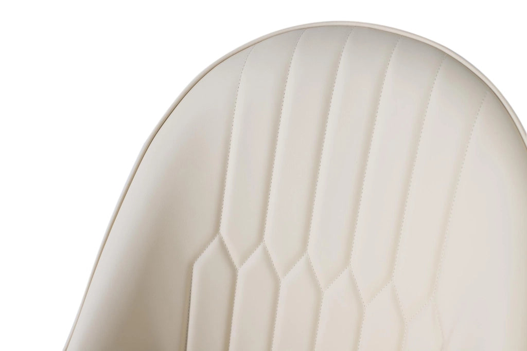 Set di 4 sedie rivestite e gambe in acciaio