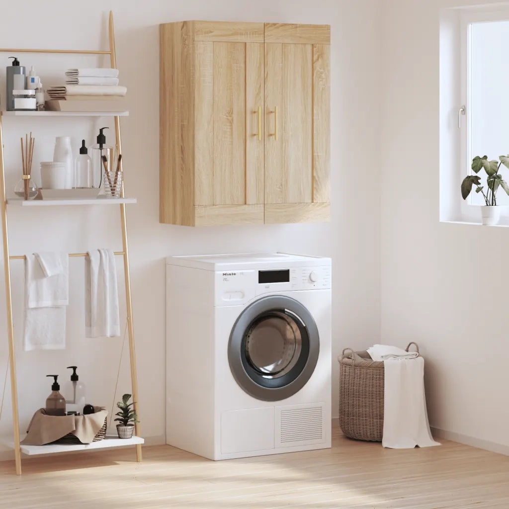 Mobile a Parete Rovere Sonoma 69,5x34x90 cm Legno Multistrato 830367