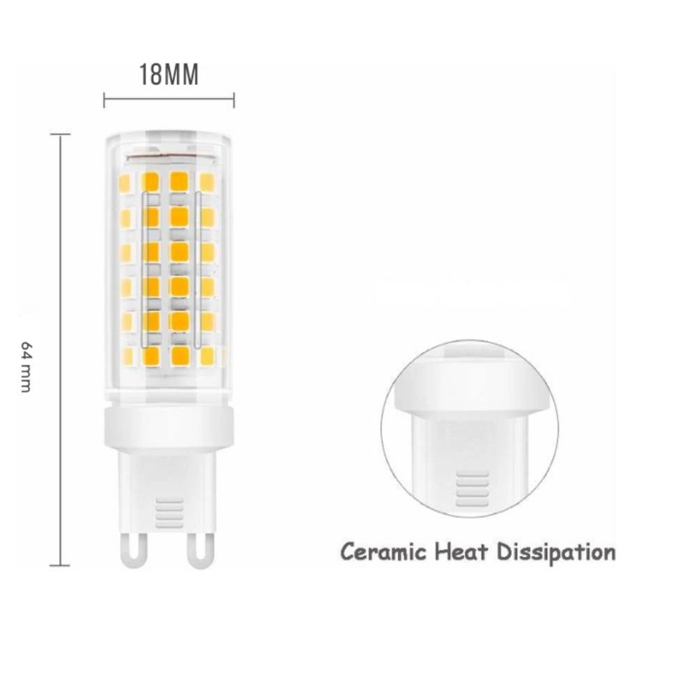 Optonica 1644 lampadina led g9 dimmerabile 6w 6000k luce fredda 550 lm