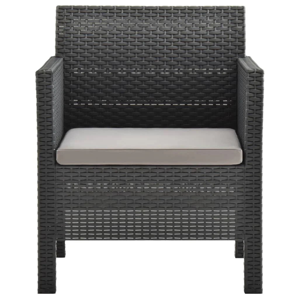 Set di mobili da giardino mobili da esterno set da 3 pezzi con cuscini rattan PP antracite 02_0015988