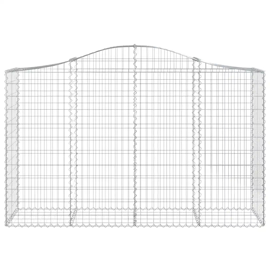 Cesti Gabbioni ad Arco 8 pz 200x50x120/140 cm Ferro Zincato 3145667