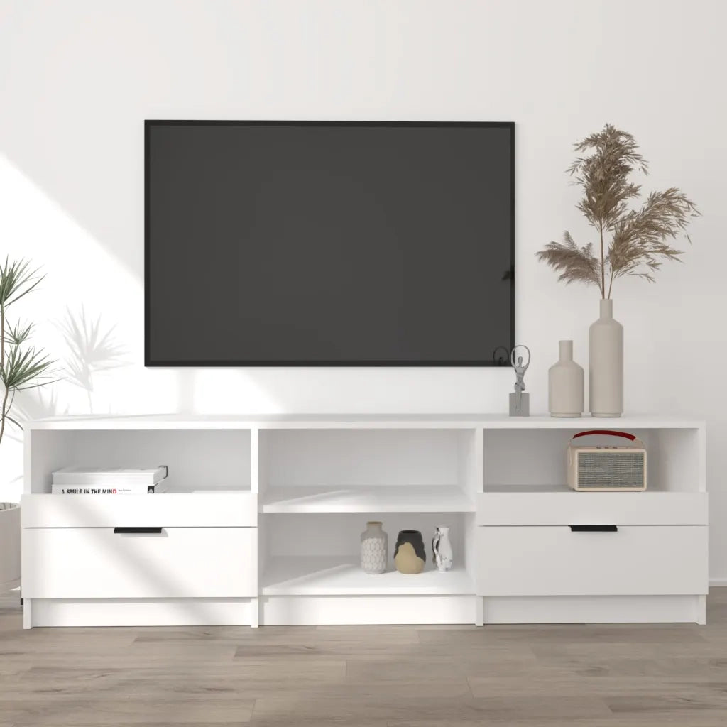 Mobile Porta TV-Mobile per TV-Credenza TV Bianco 150x33,5x45 cm in Legno Multistrato