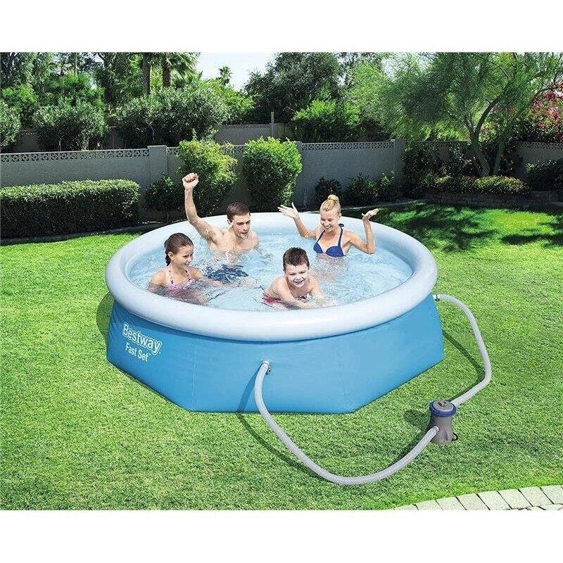 PISCINA GONFIABILE 244 X 61 CM AUTOPORTANTE FUORI TERRA POMPA FILTRO FAST SET