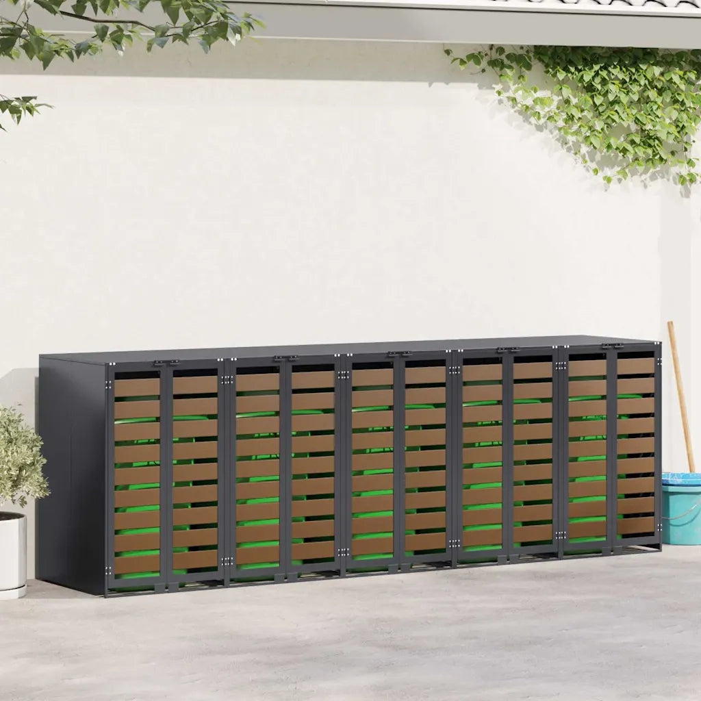 Contenitore per Rifiuti per 3 Bidoni 340 x 77.5 x 115.5 cm