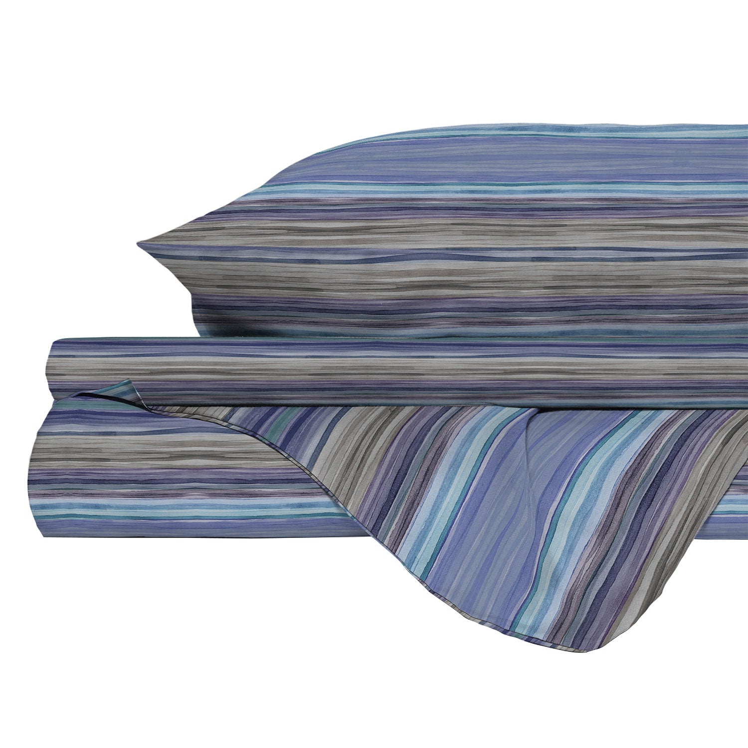 Copripiumino Matrimoniale con Stampa sul Sacco e Federe Linea River Rio Blue