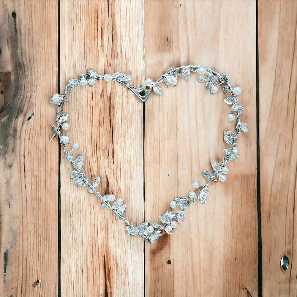 Cuore Luminoso Decorazione Natalizia per feste 30 CM con 30 Led a Luce calda alimentati a Batteria