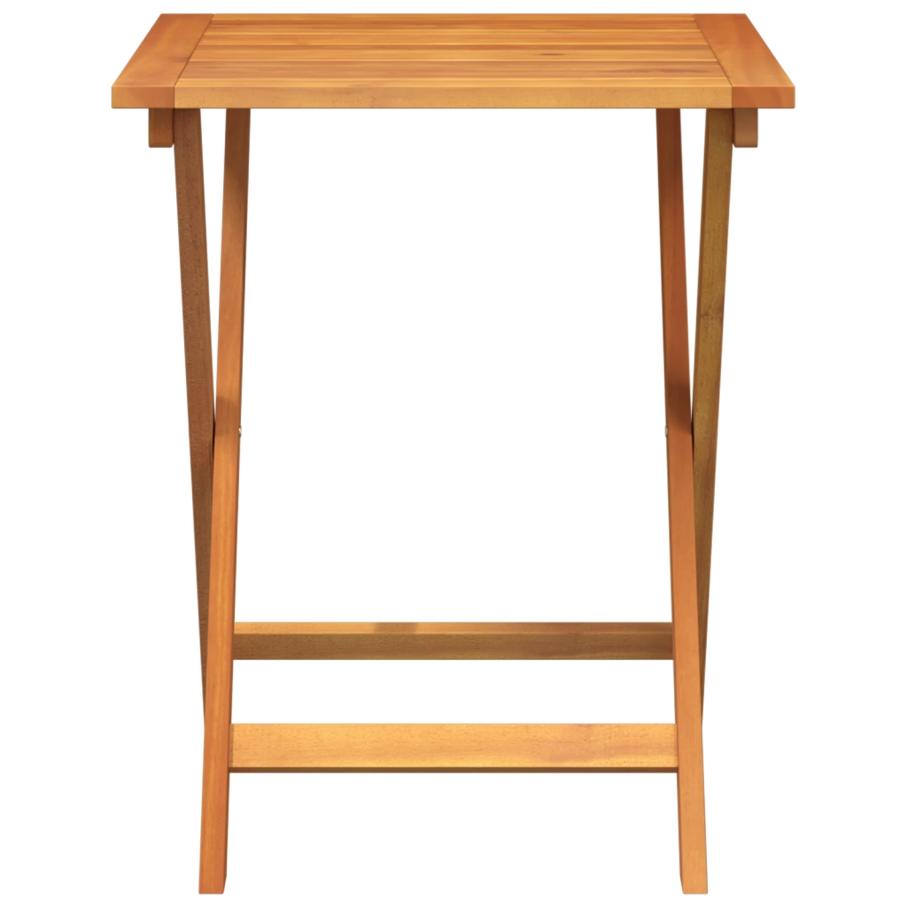 Tavolo da giardino pieghevole quadrato 60x60x72 cm legno massello di acacia