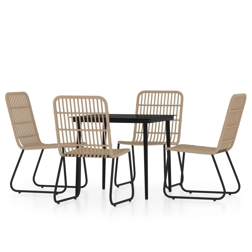 Set da pranzo da giardino mobile da esterno 5 pz rovere 02_0013768