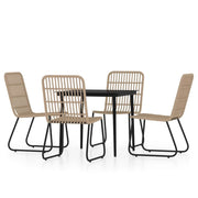 Set da pranzo da giardino mobile da esterno 5 pz rovere 02_0013768