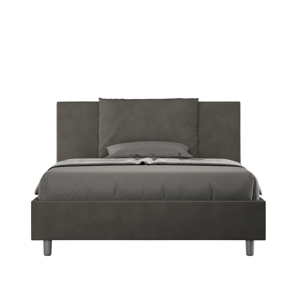 Letto Matrimoniale 160x210 cm con Rete Antea Grigio