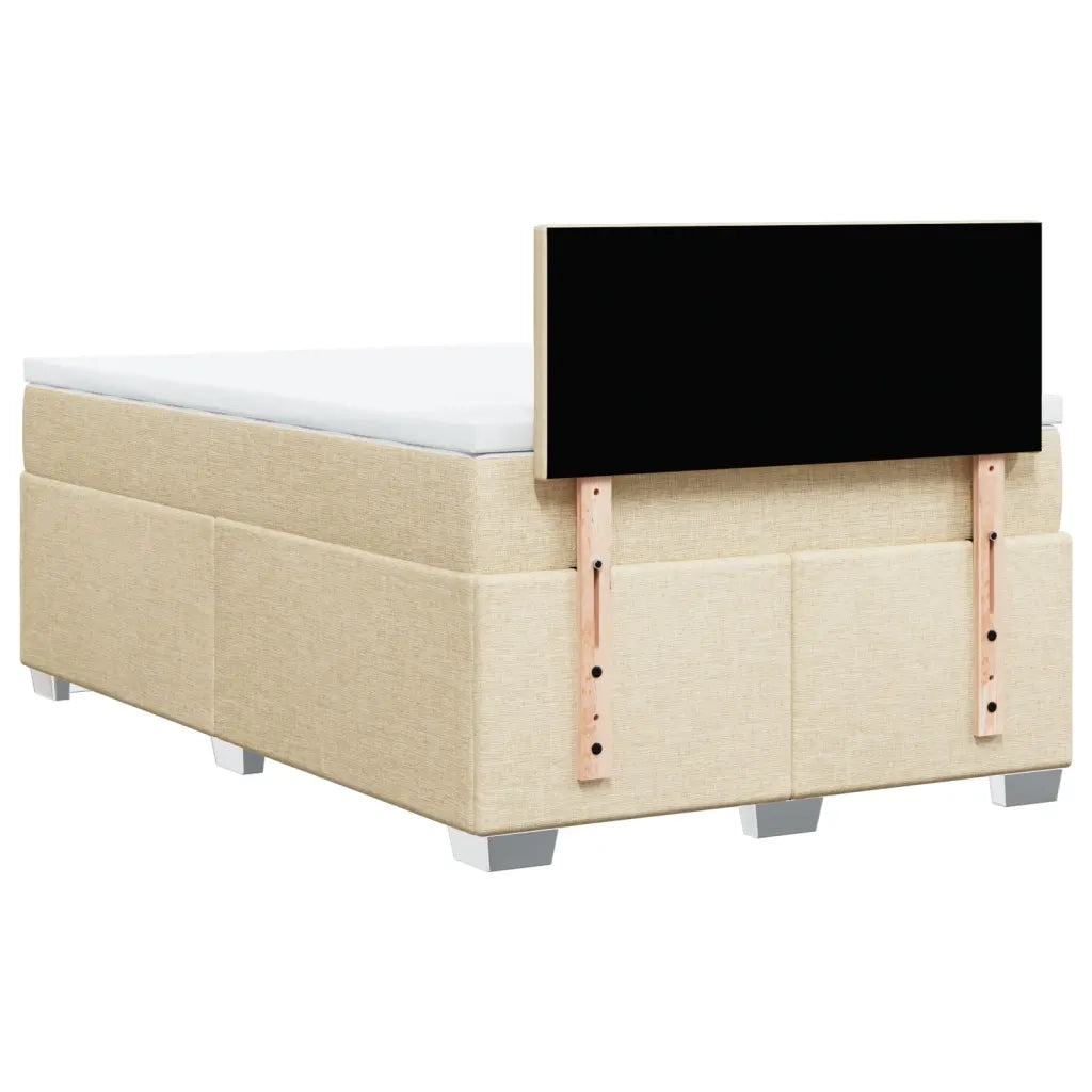 Giroletto a Molle con Materasso Crema 120x190 cm in Tessuto 3285825