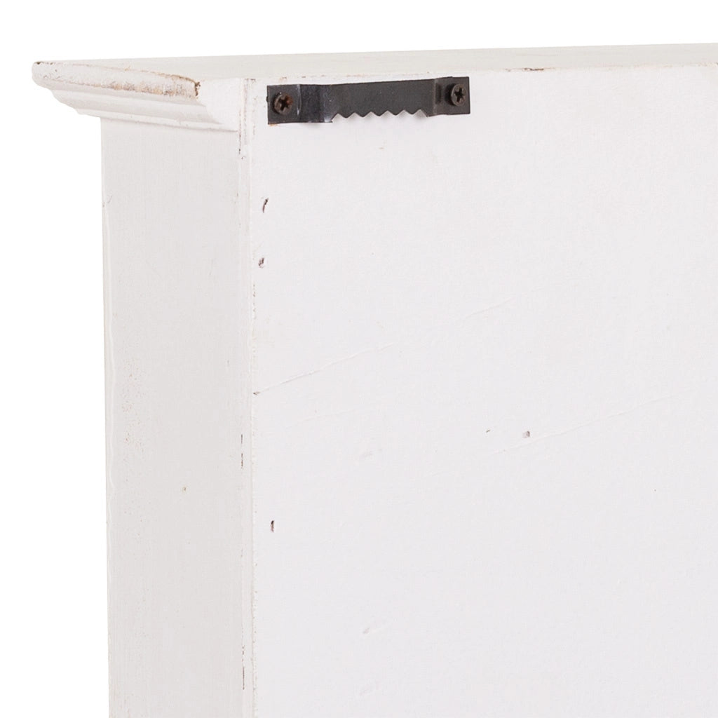 Cassetta portachiavi in legno bianco 23x7,5x34h