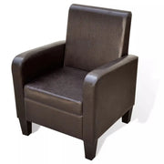 Poltrona poltrona poltrona lounge design club divano soggiorno similpelle marrone 1102056/3