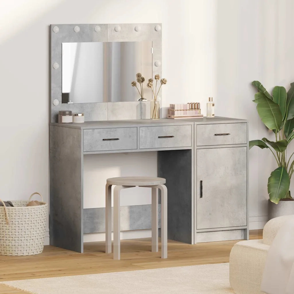Tavolo da Trucco con cassetto 2 pcs Grigio Legno multistrato 3334230
