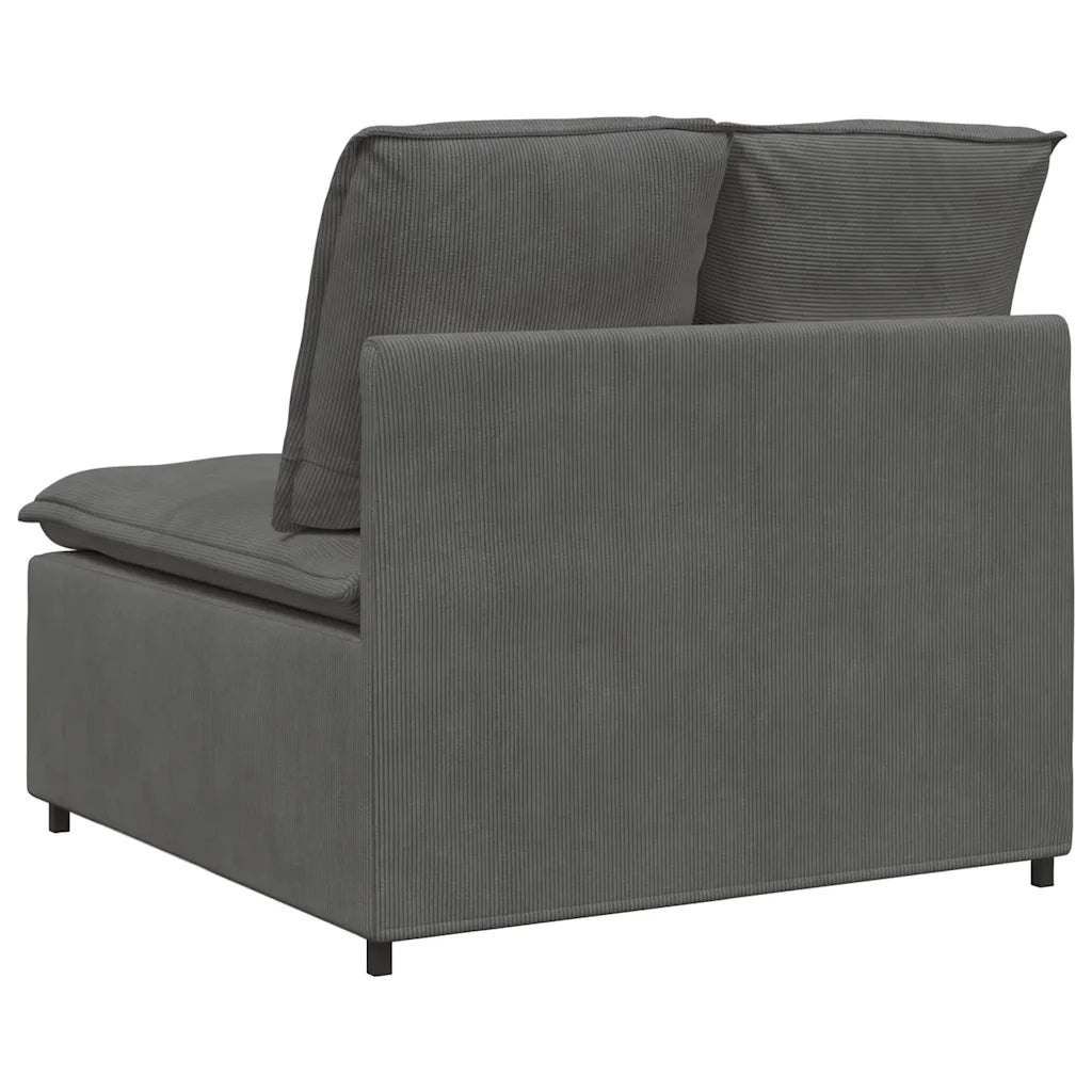 Modulo Centrale Divano Modulare con Cuscini Grigio Scuro 100 cm CFW7360673