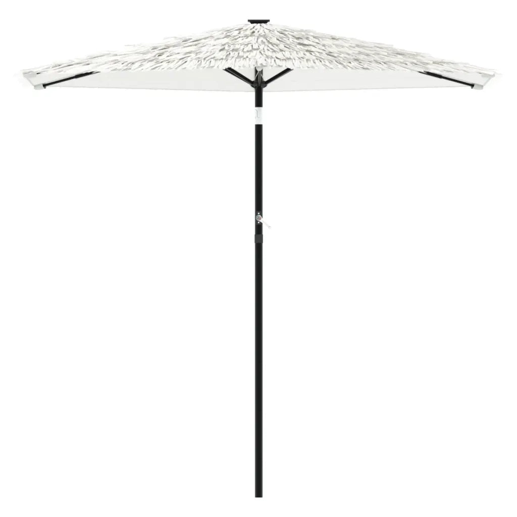 Ombrellone Giardino-Ombrello da Balcone con Palo in Acciaio Bianco 268x268x226 cm