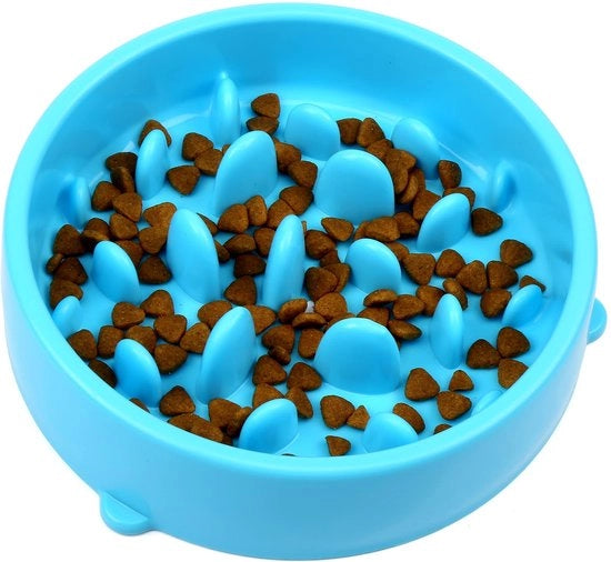 Ciotola per animali domestici con fondo anti-slip, alimentazione lenta promossa, adatta per cani, gatti e cuccioli.