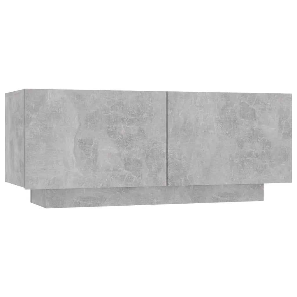 Comodino-Tavolino da notte Grigio Cemento 100x35x40 cm in Legno Multistrato