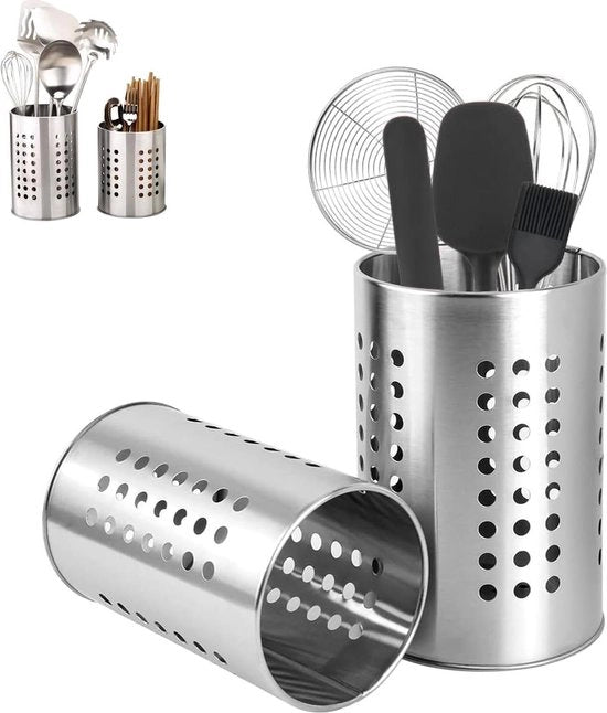 Organizzatore per la cucina in acciaio inossidabile - Organizzatore di carrello e piano di lavoro - Accessori per la cucina per contenitore a spatola